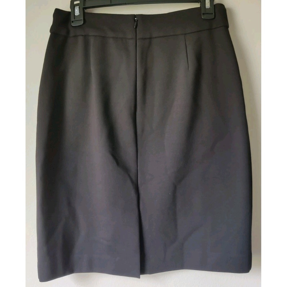 J. Crew Women's Pencil Skirt Black Back Slit - Picture 2 of 5